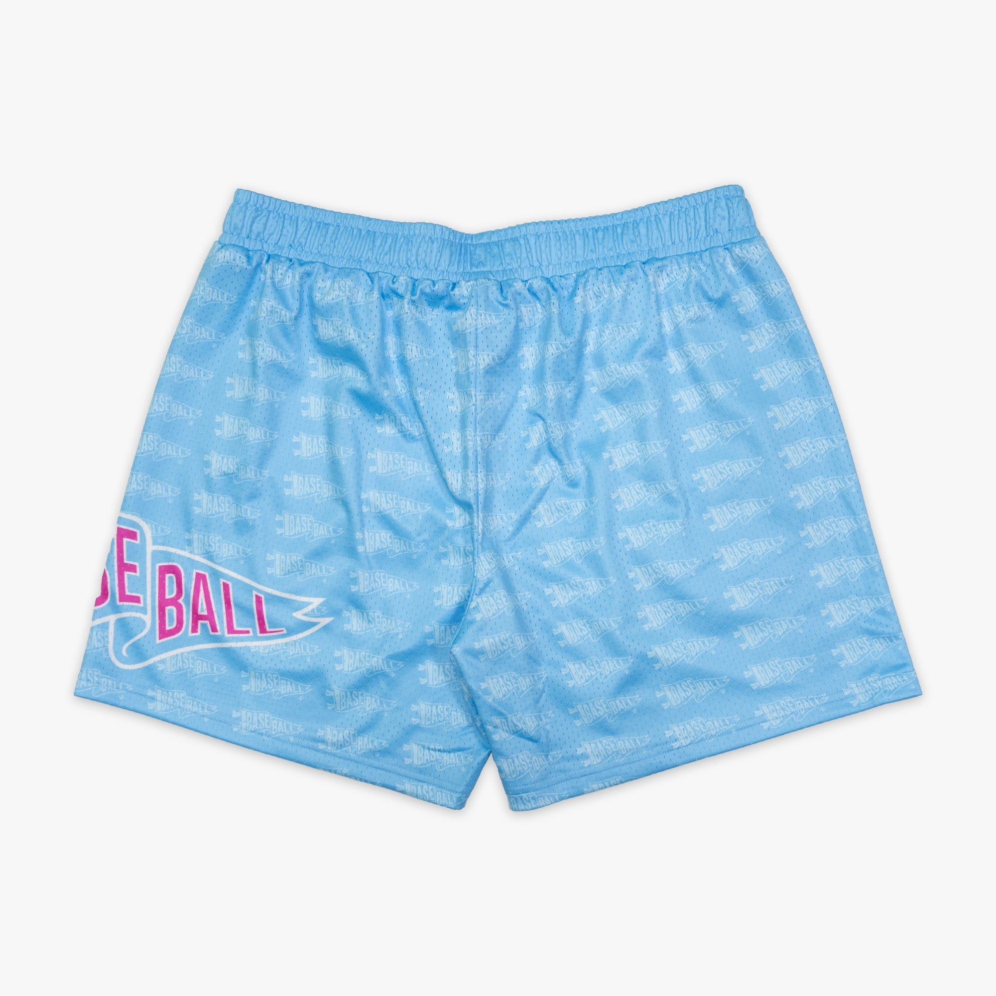 Pennant Shorts Cotton Candy Blue Mesh Athletic Shorts with Pockets