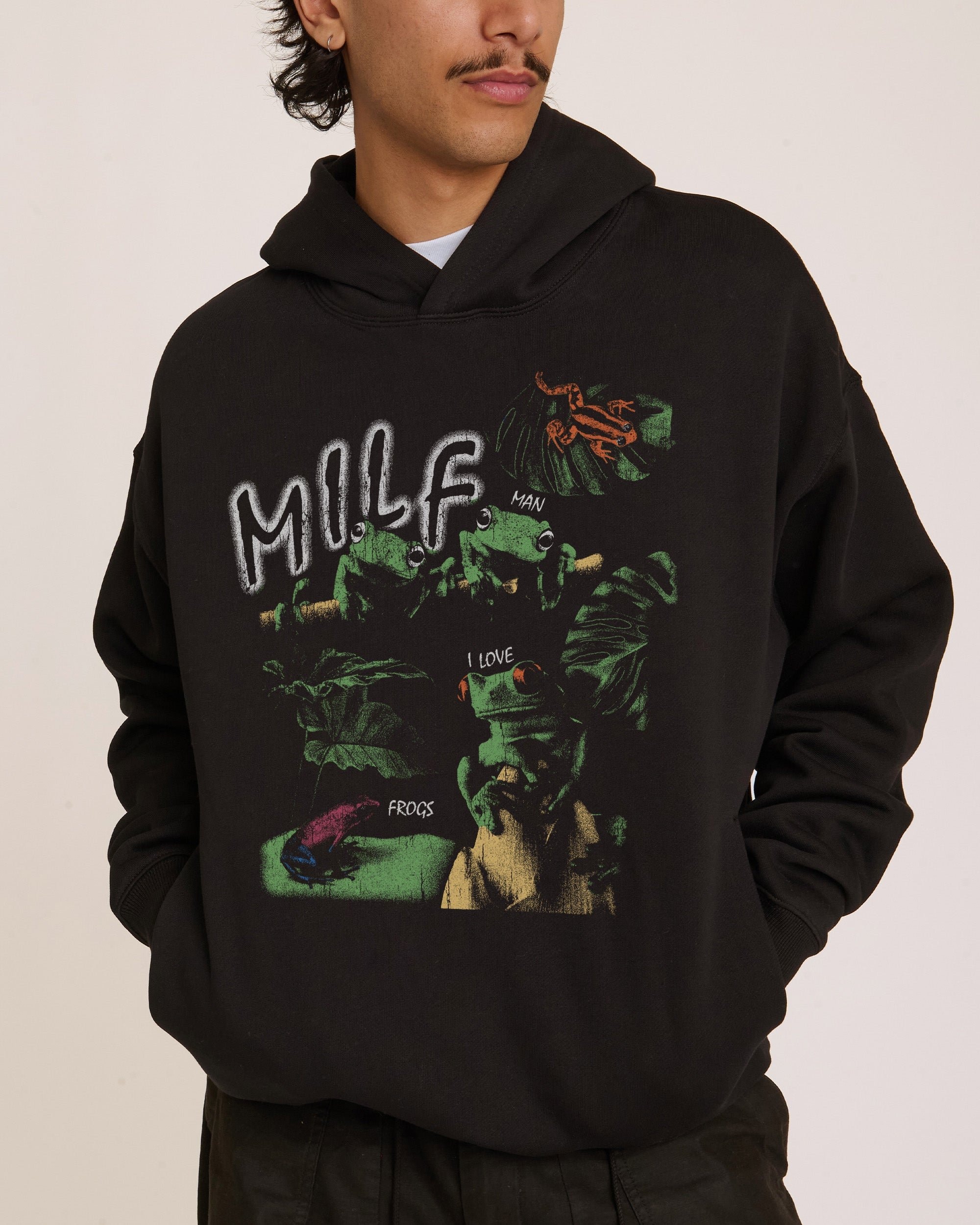 Man I Love Frogs Jungle Edition Hoodie - Premium Unisex Graphic Hoodie