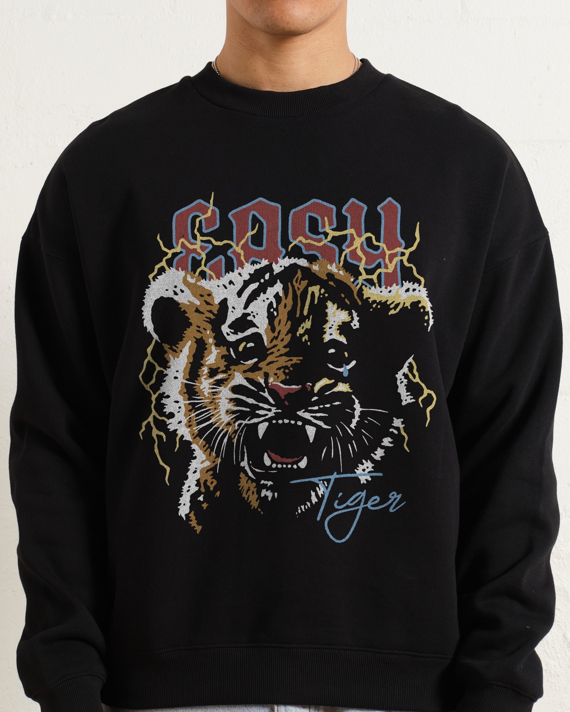 Easy Tiger Sweatshirt - Premium Unisex Graphic Sweatshirt by Threadheads