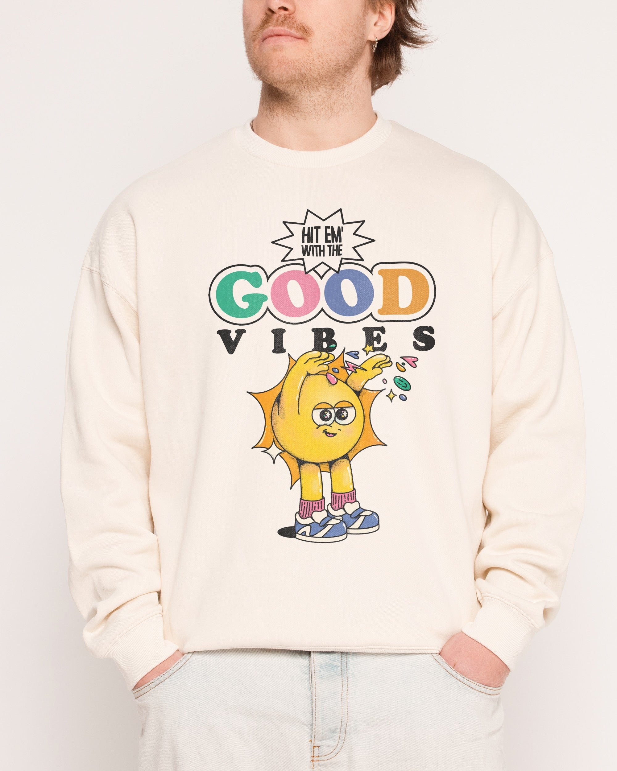 Good Vibes Sweatshirt - Premium Unisex Graphic Sweatshirt