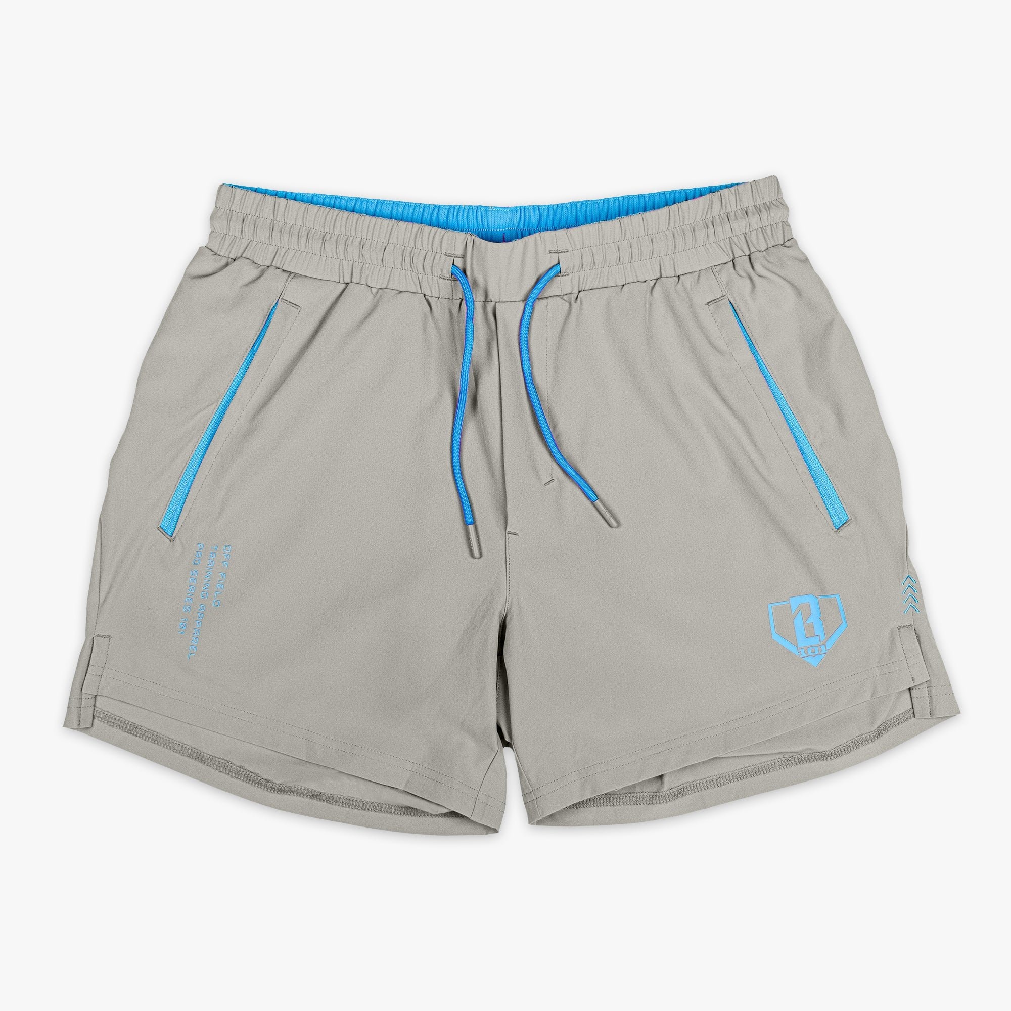 Pro Series Shorts V2 Gray Light Blue - Baseball Athletic Shorts for Men