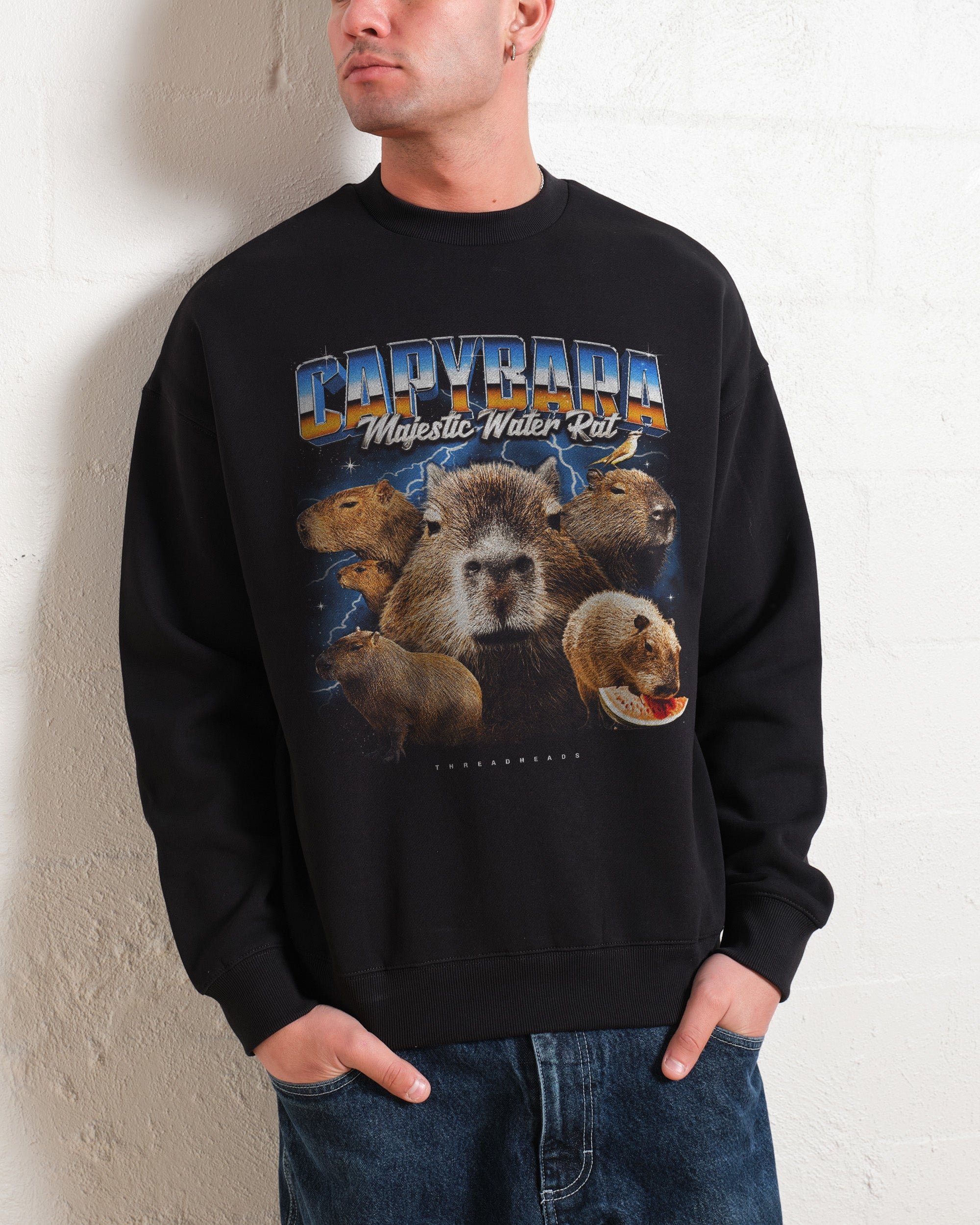 Capybara Water Rat Sweatshirt - Premium Unisex Graphic Sweatshirt