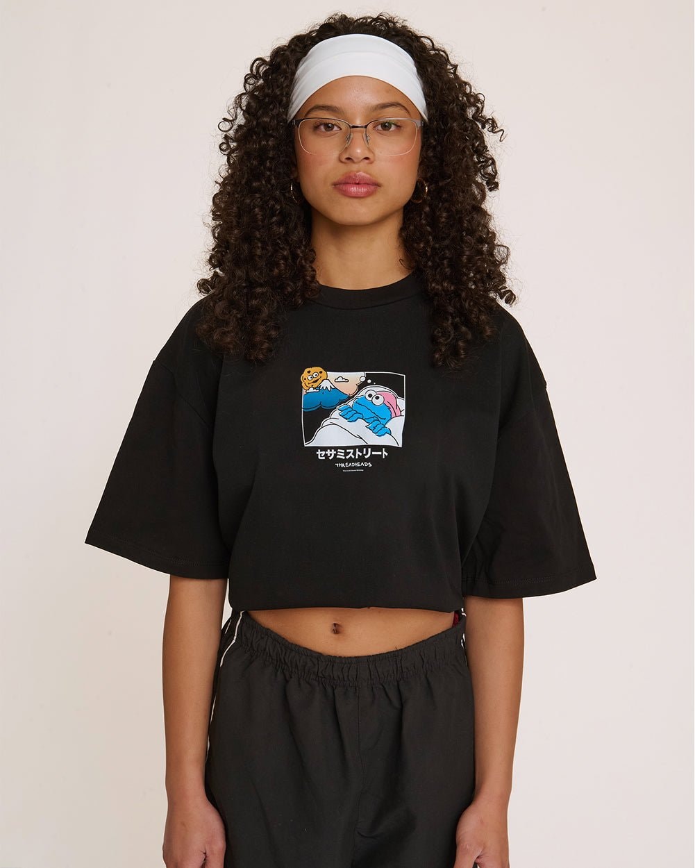 Cookie Monster Fuji Dreaming Oversized Graphic Tee Unisex 100% Combed Cotton