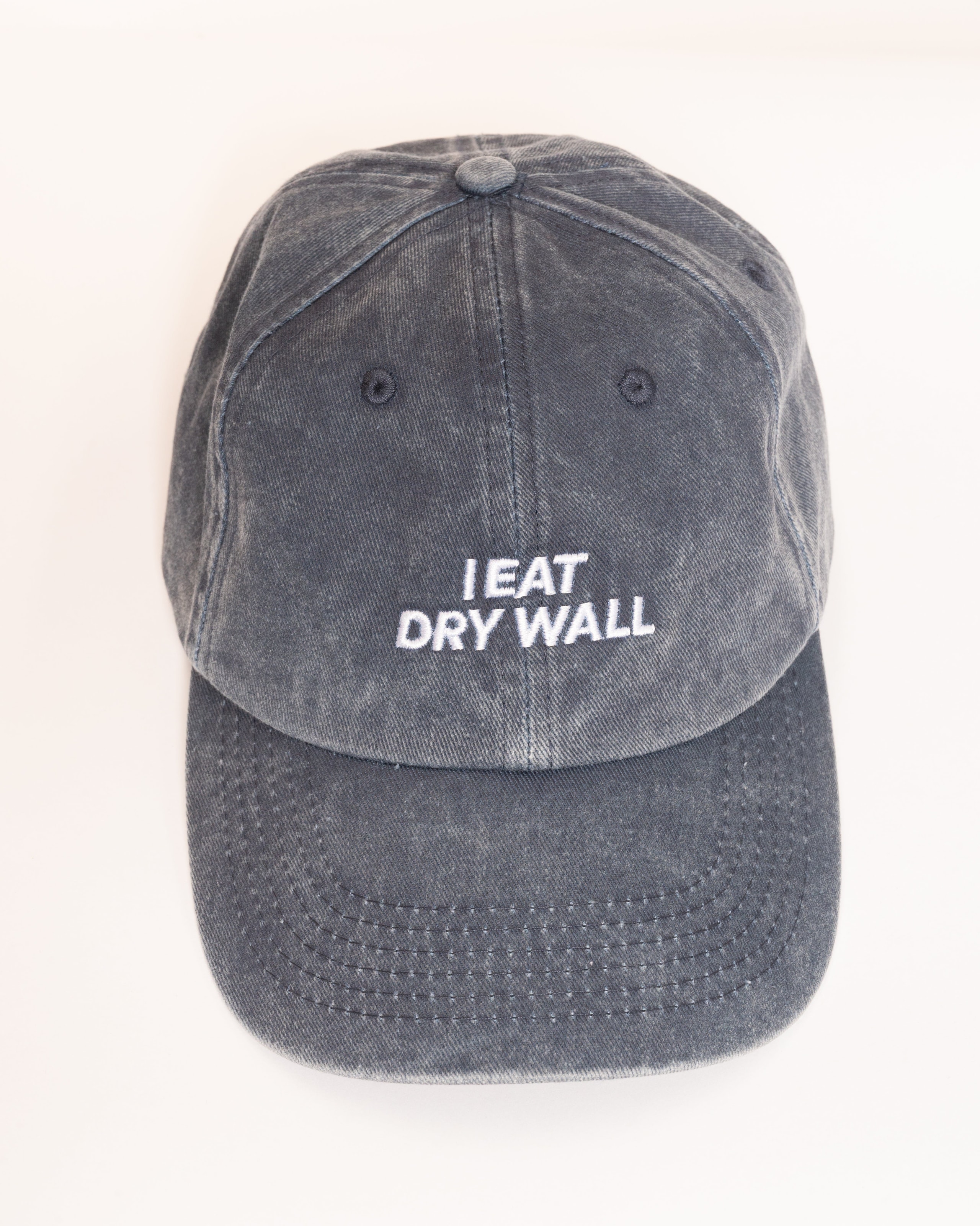 I Eat Dry Wall Embroidered Cotton Unisex Adjustable Hat by Threadheads