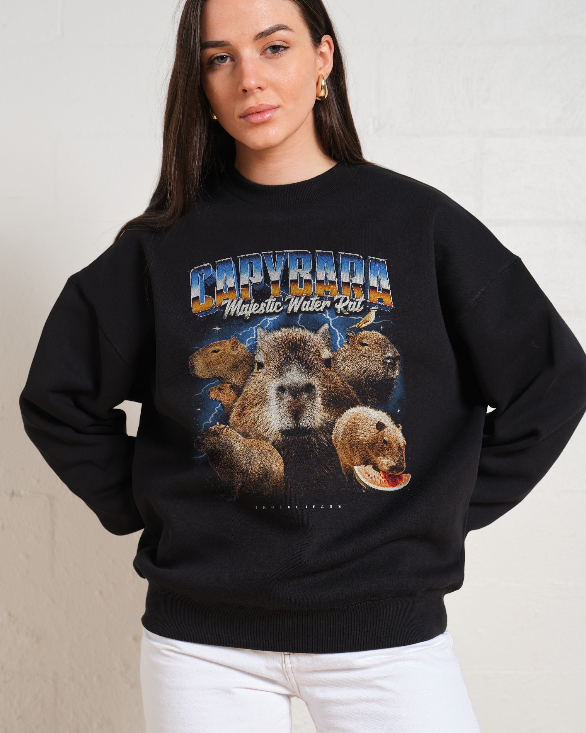 Capybara Water Rat Sweatshirt - Premium Unisex Graphic Sweatshirt