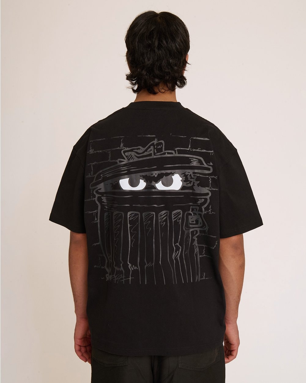 Oscar Japanese Oversized Graphic Tee Sesame Street Collab Unisex 100% Combed Cotton