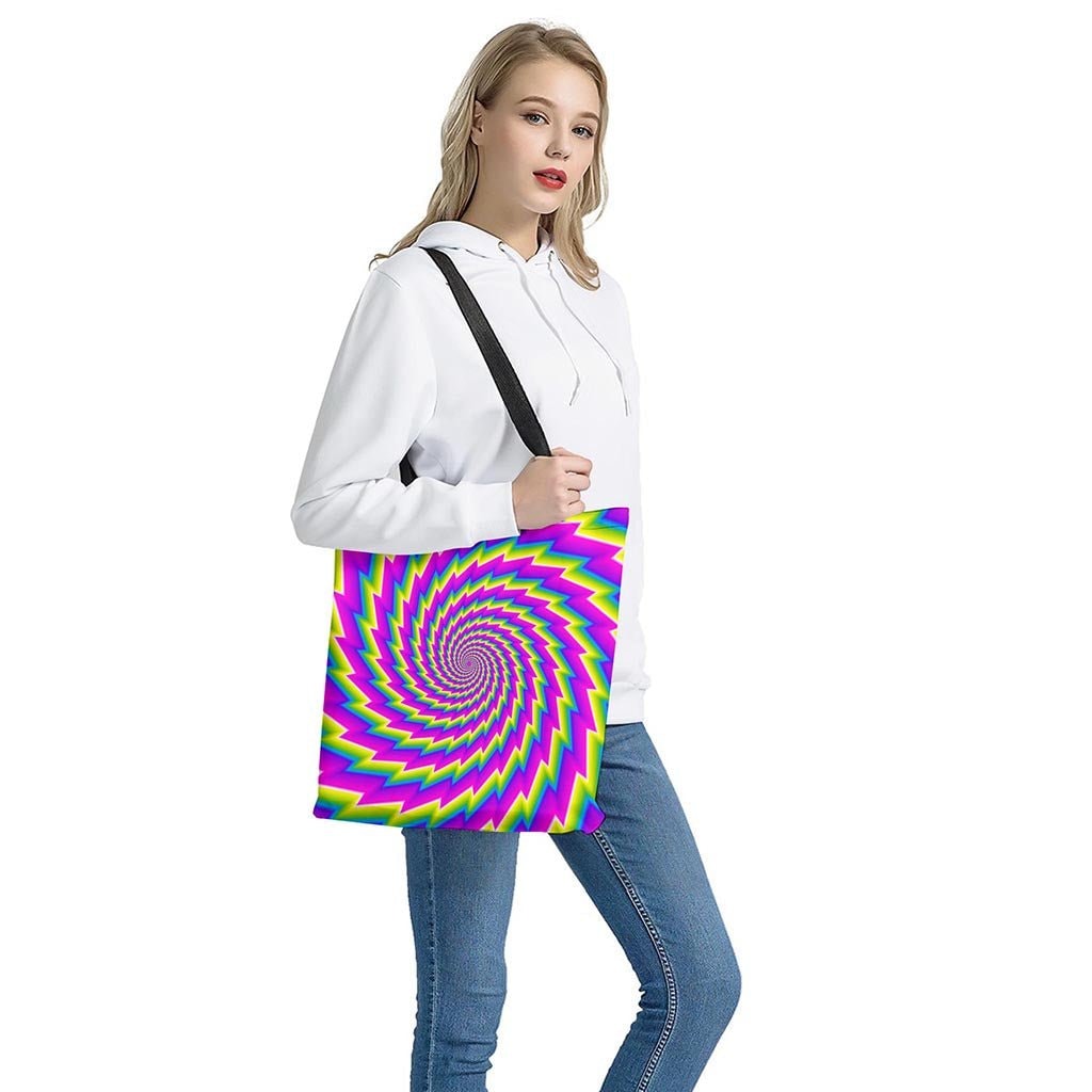 Abstract Twisted Moving Optical Illusion Tote Bag - Polyester Double-Sided Print