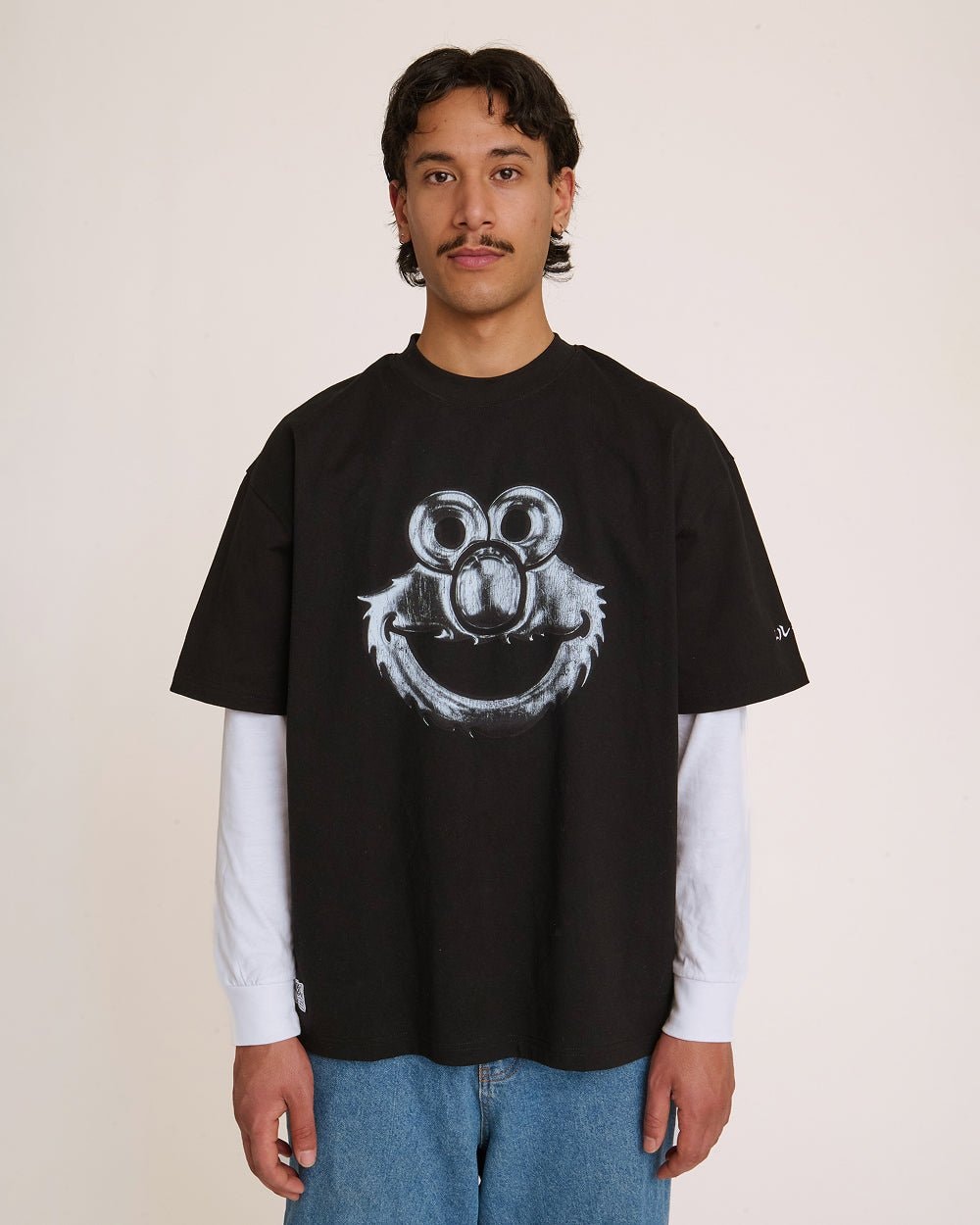 Elmo Chrome Oversized T-Shirt Sesame Street Graphic Tee Unisex 100% Combed Cotton