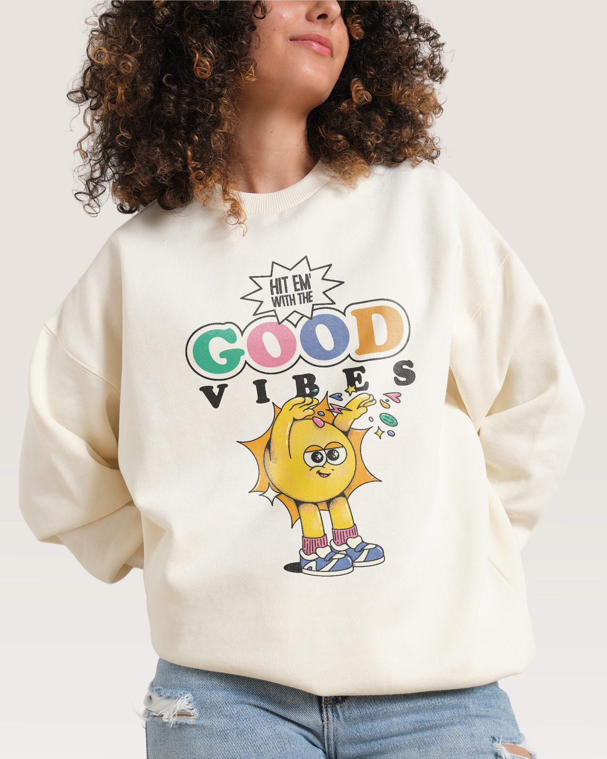 Good Vibes Sweatshirt - Premium Unisex Graphic Sweatshirt
