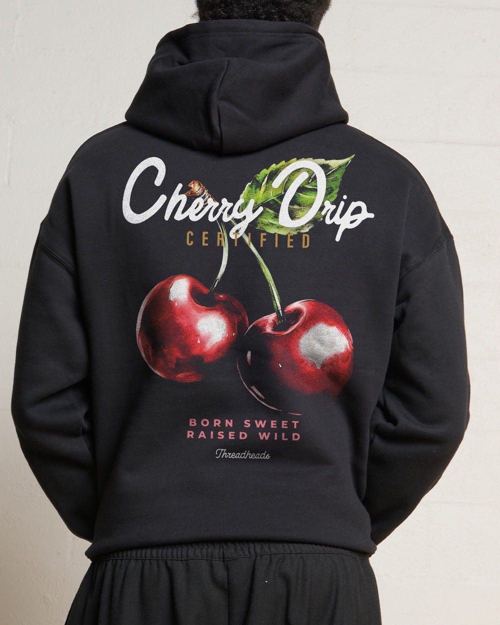 Cherry Drip Hoodie - Premium Unisex Graphic Hoodie 340 GSM Cotton Blend