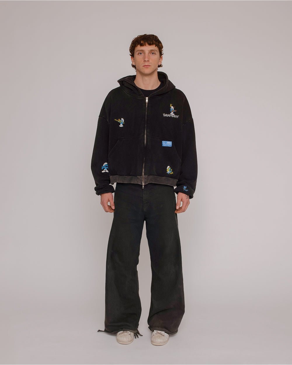 Smurf Ensemble Hoodie - Premium Unisex Zip Hoodie 100% Cotton