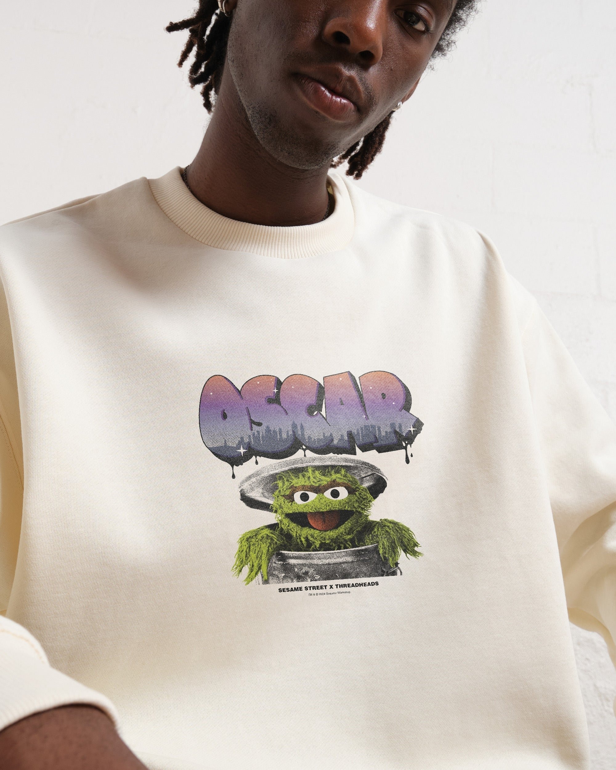Oscar Graffiti Sesame Street Collab Premium Unisex Sweatshirt