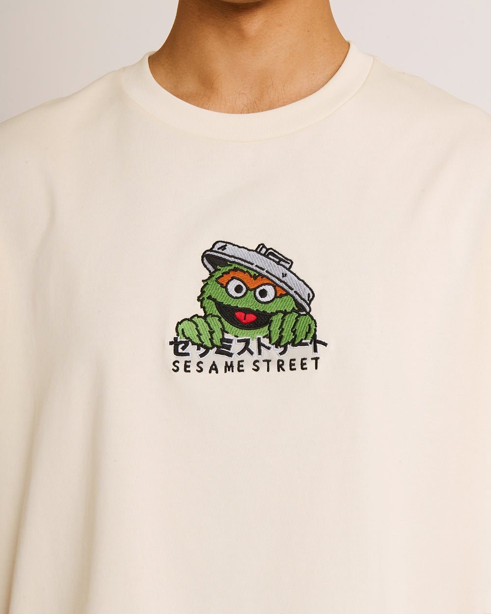 Oscar Tokyo Oversized Embroidered Sesame Street Tee - Unisex 100% Combed Cotton