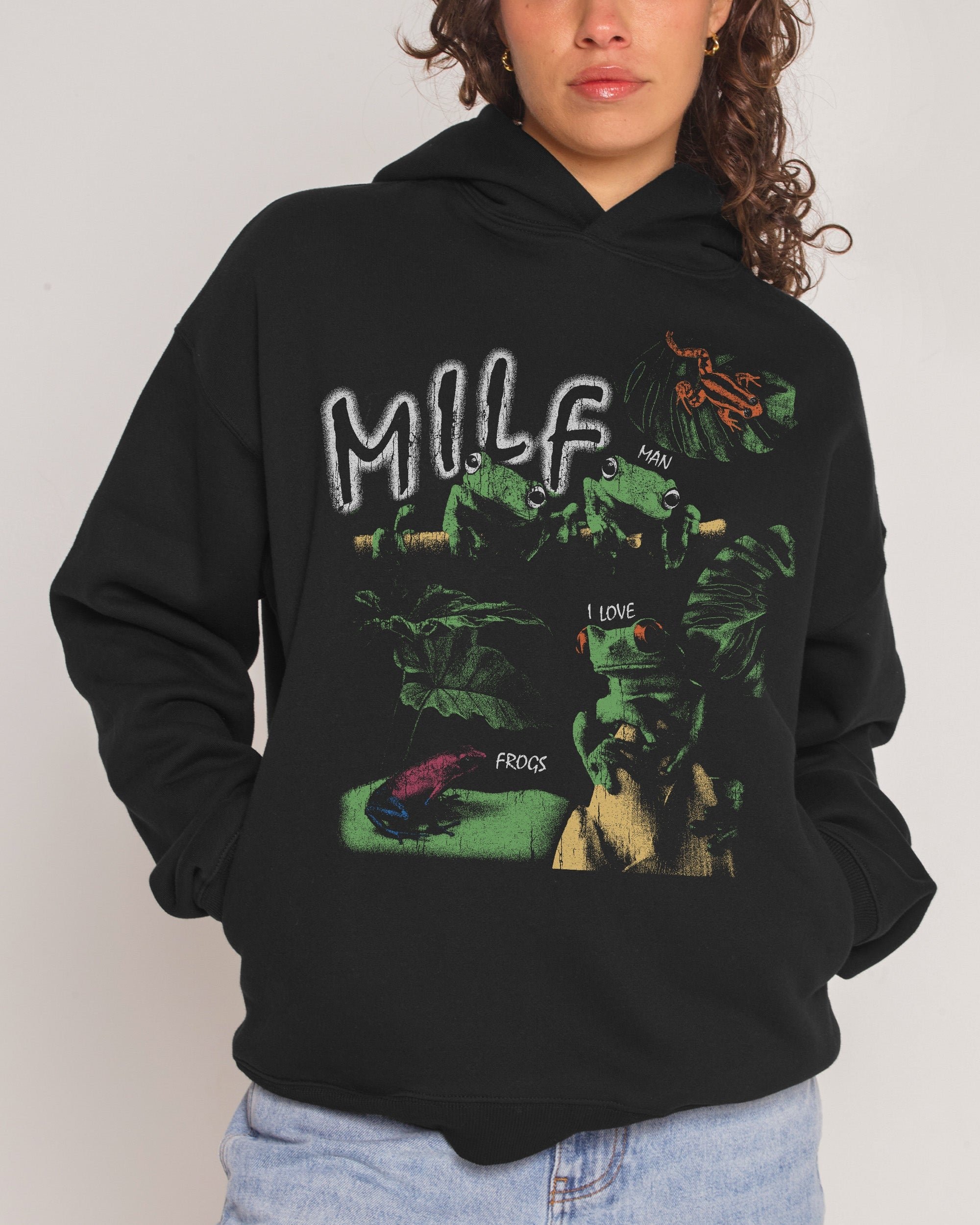 Man I Love Frogs Jungle Edition Hoodie - Premium Unisex Graphic Hoodie