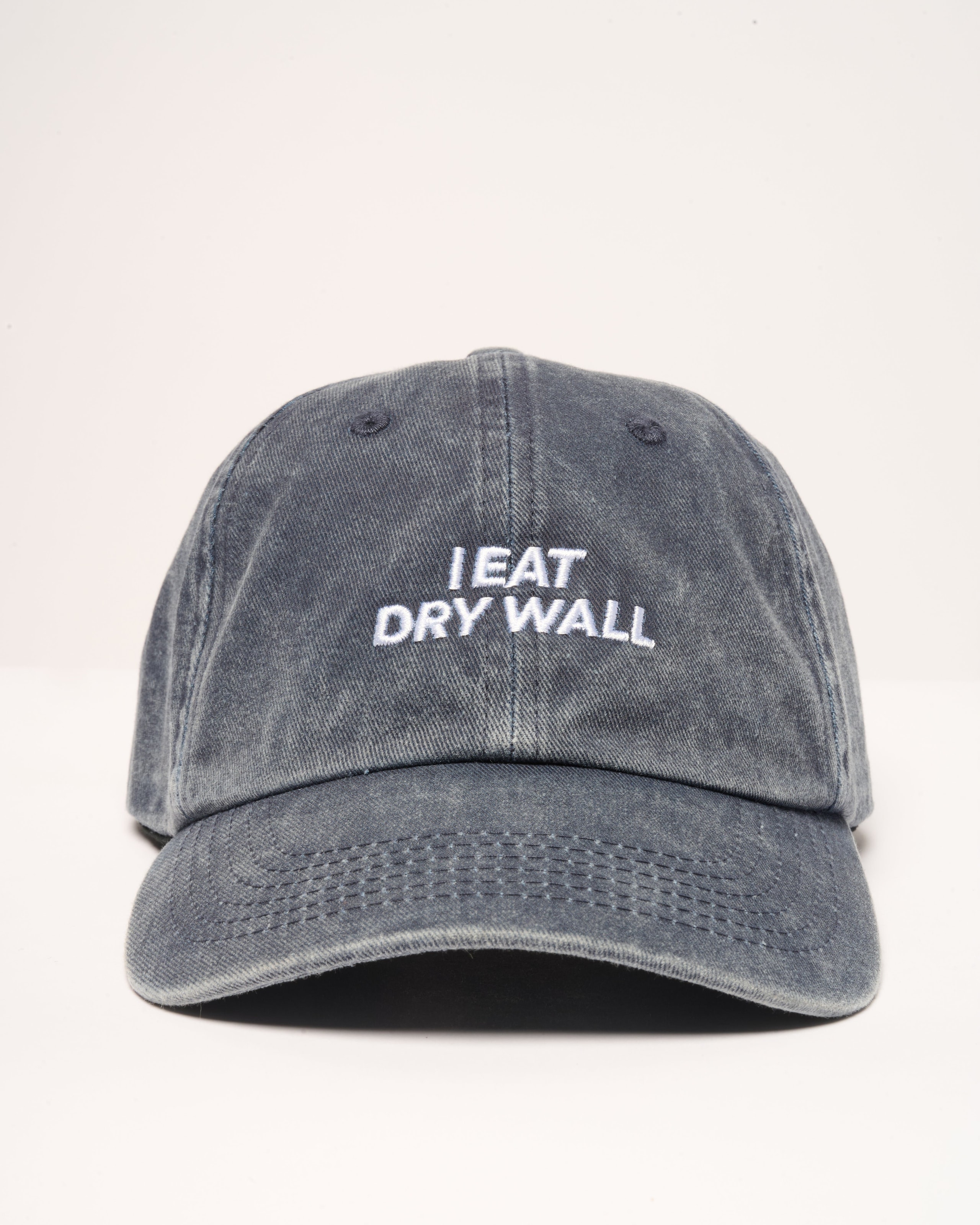 I Eat Dry Wall Embroidered Cotton Unisex Adjustable Hat by Threadheads