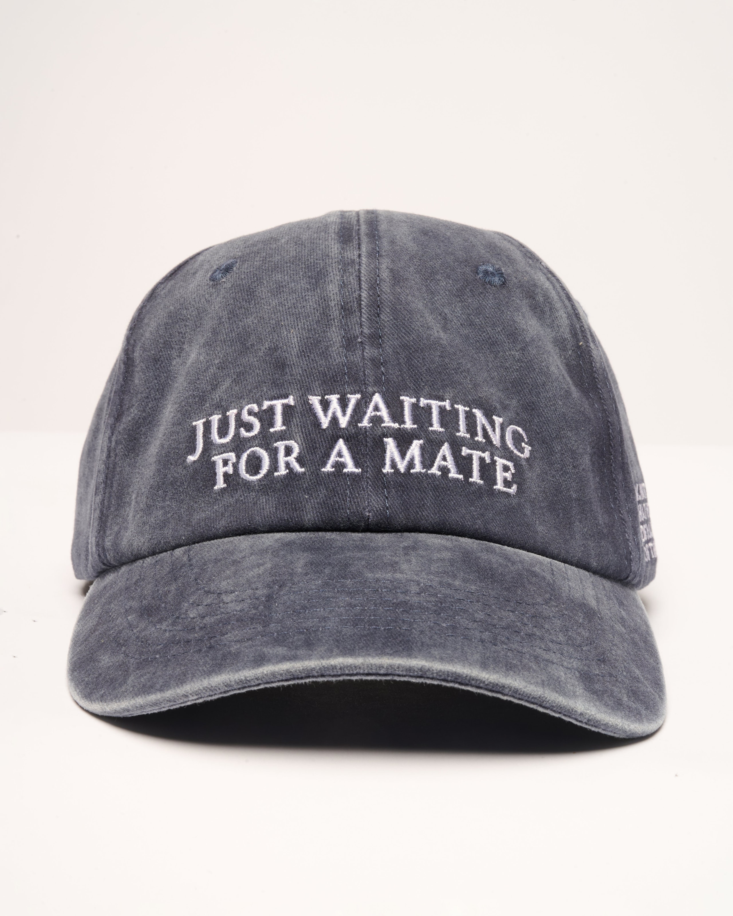 Just Waiting For A Mate Unisex Cotton Hat - Adjustable Embroidered Cap by Threadheads