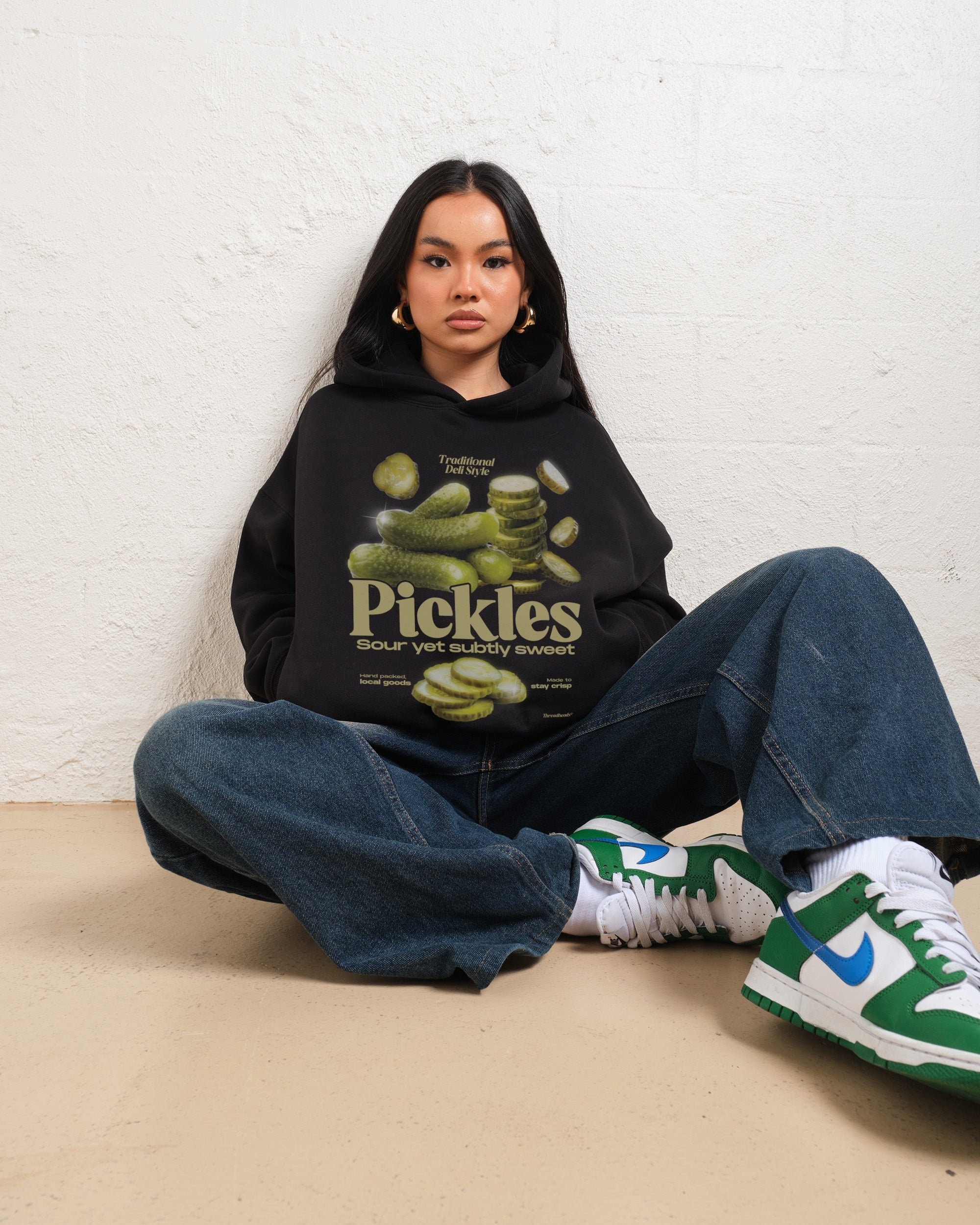 Sour Yet Sweet Pickles Hoodie - Premium Unisex Graphic Hoodie 340gsm Cotton Blend
