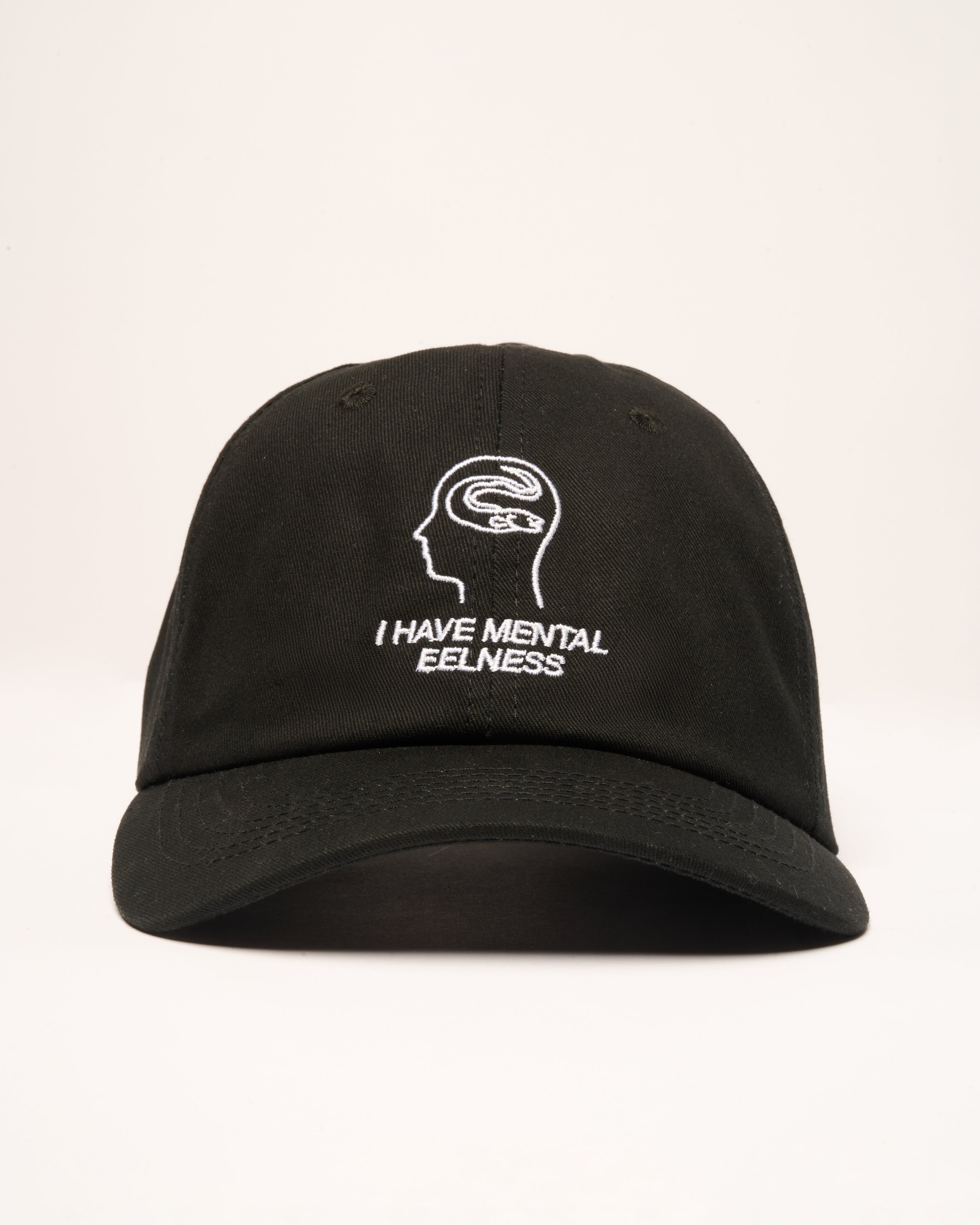 Mental Eelness Unisex Cotton Adjustable Embroidered Hat by Threadheads